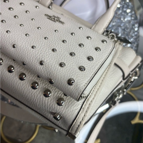 Coach 2018 Swagger 15 with ombre rivets Satchel w/ matching Wallet EUC - Picture 12 of 17